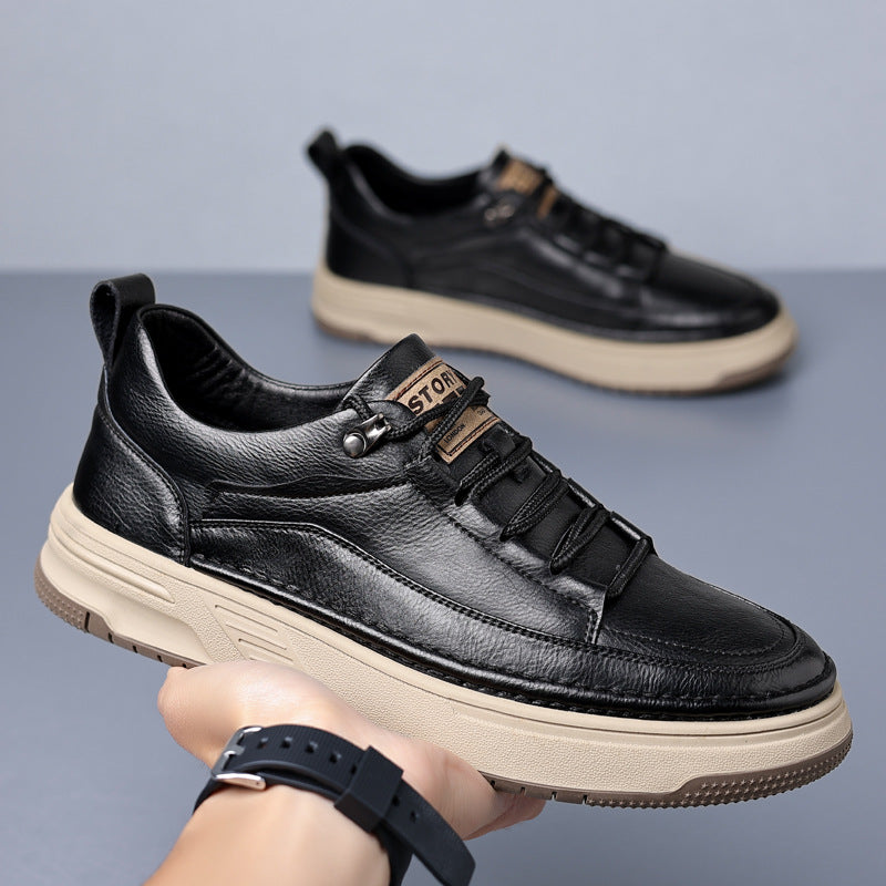 Men's Fashion Leisure Cargo Board Low Top Leather Shoes