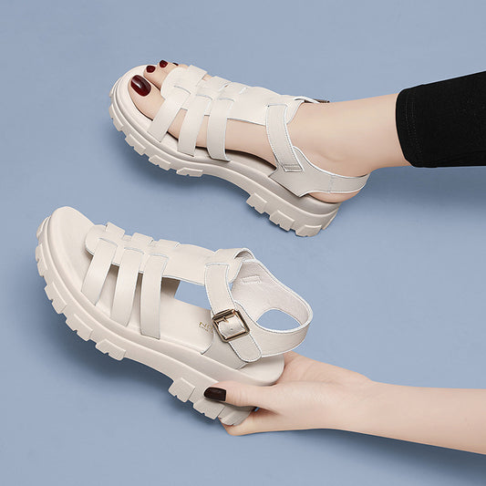 Women's Summer Mom Roman Platform Wedge Flat Sandals