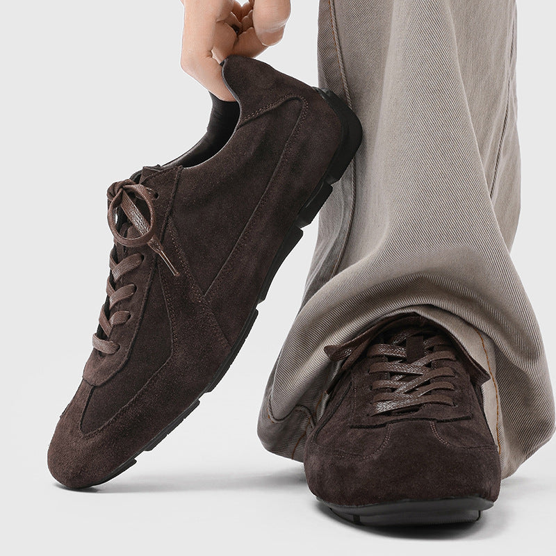 Women's & Men's Winter Training Sports Versatile Brown Men's Casual Leather Shoes