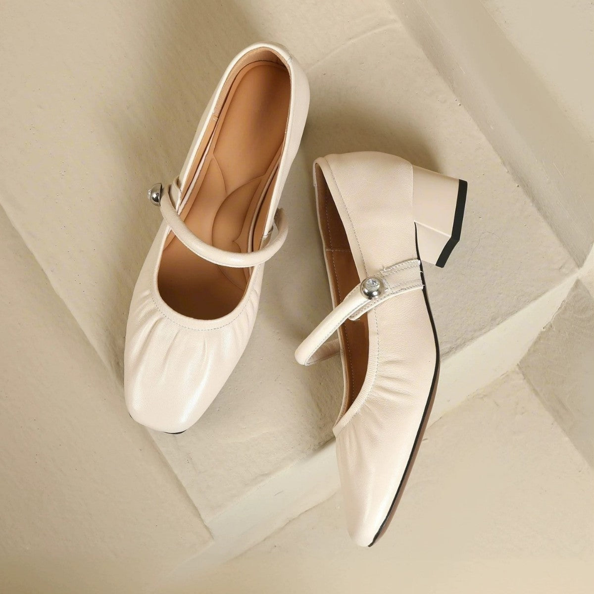 Women's Black Rice Flat Bottom Career Interview Women's Shoes