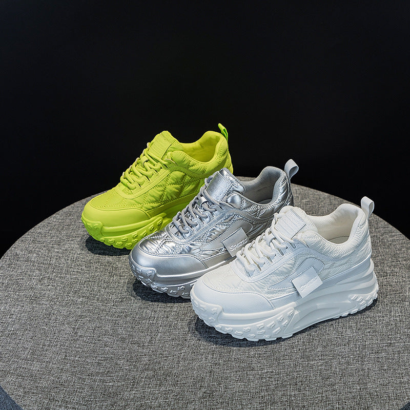 Women's Clunky Spring Versatile Korean Style Thick Bottom Sneakers