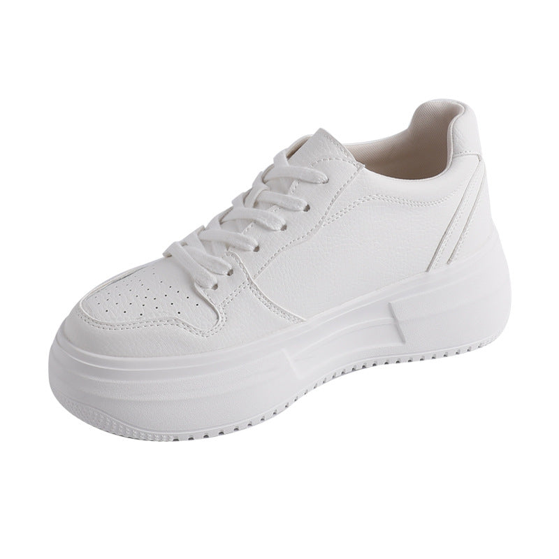 Women's Hidden White Sports Breathable Increased Small Heels