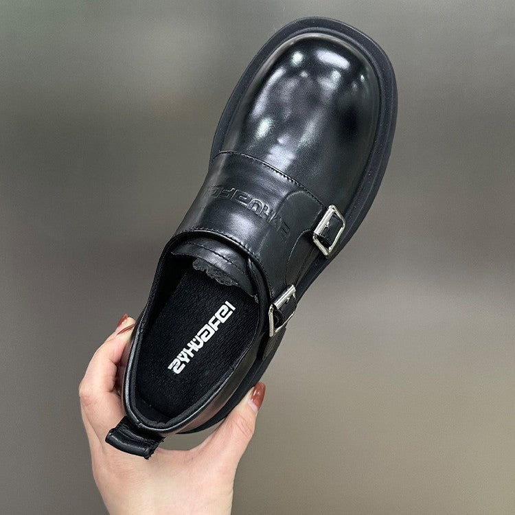 Women's Platform Round Head European Goods Retro Easy Matching British Style Loafers