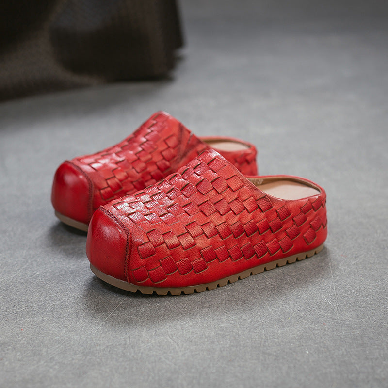 Women's Hand-woven Toe Box For Outdoors Platform Slippers