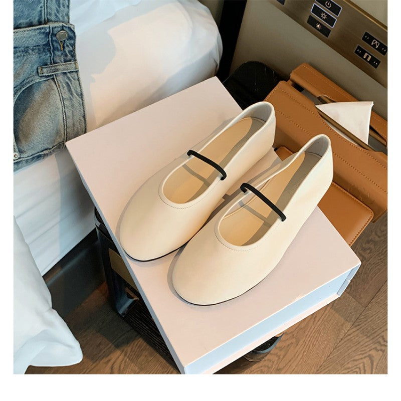 Women's Pumps Thin Strap Flat Bottom Mary Women's Shoes