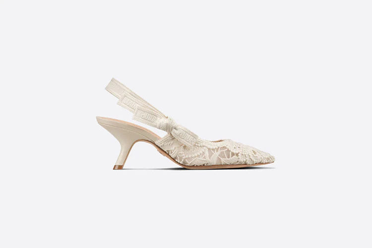Women's Flat White Lace Embroidered Wedding Bridesmaid Kitten High Heeled Sandals