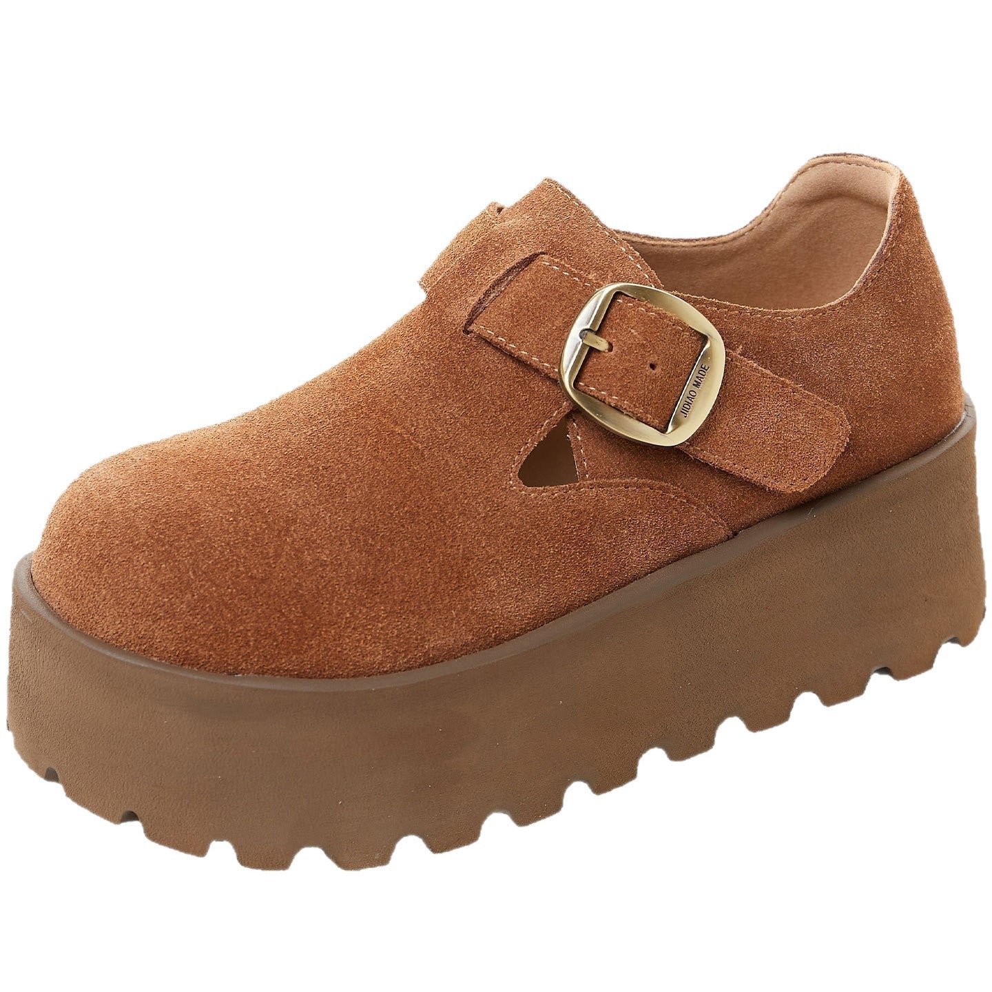Women's Genuine Retro Autumn Slip-on Muffin Thick Bottom Small Versatile Women's Casual Shoes