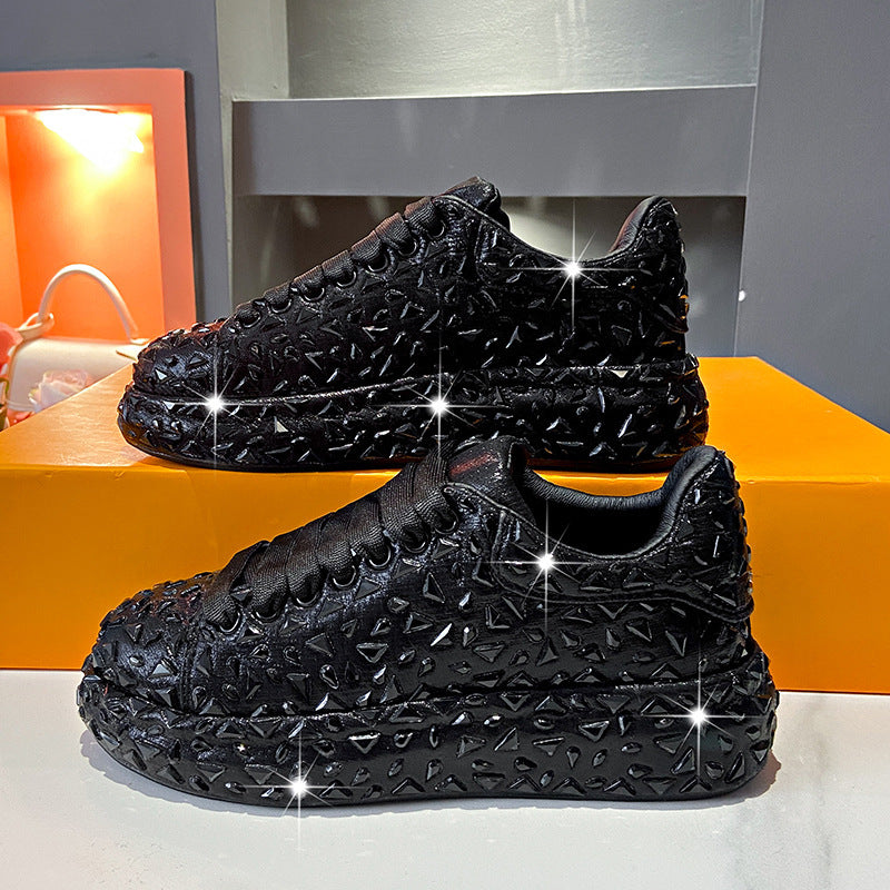 Women's Full Diamond Platform Dad Fashionable Slimming Rhinestone Skate Women's Sports Shoes