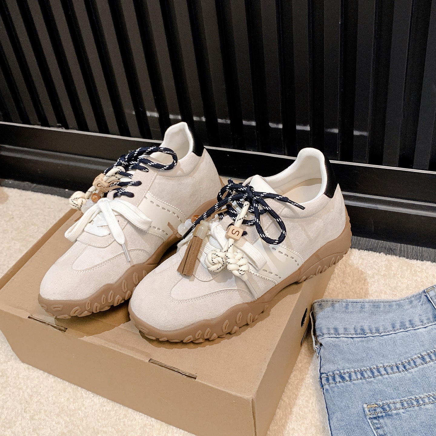 German Training Mandarin Duck Shoelaces Fashion Platform Women's Casual Shoes