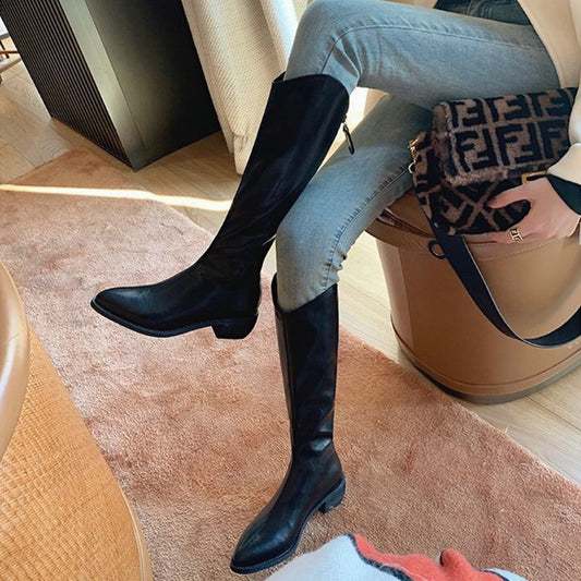 Long Female Winter Fleece-lined High Leg Boots