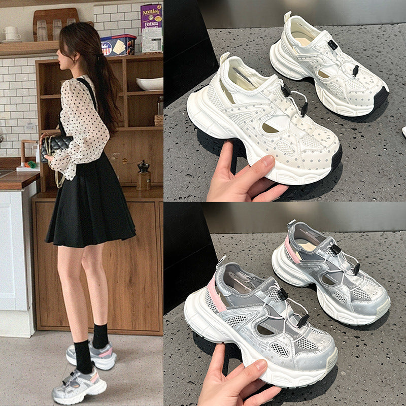 Women's Thick Bottom Breathable Dad Summer Lightweight Women's Sports Shoes