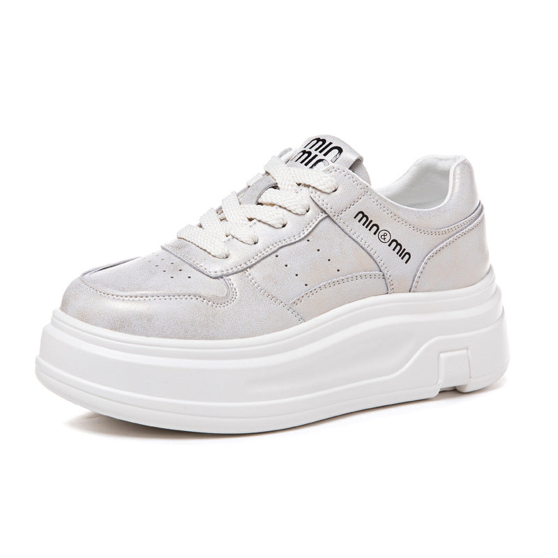 Women's Korean Style Platform White Thin Strap Men's Shoes