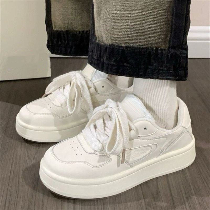 Women's Platform White Trendy Niche Sports Sneakers