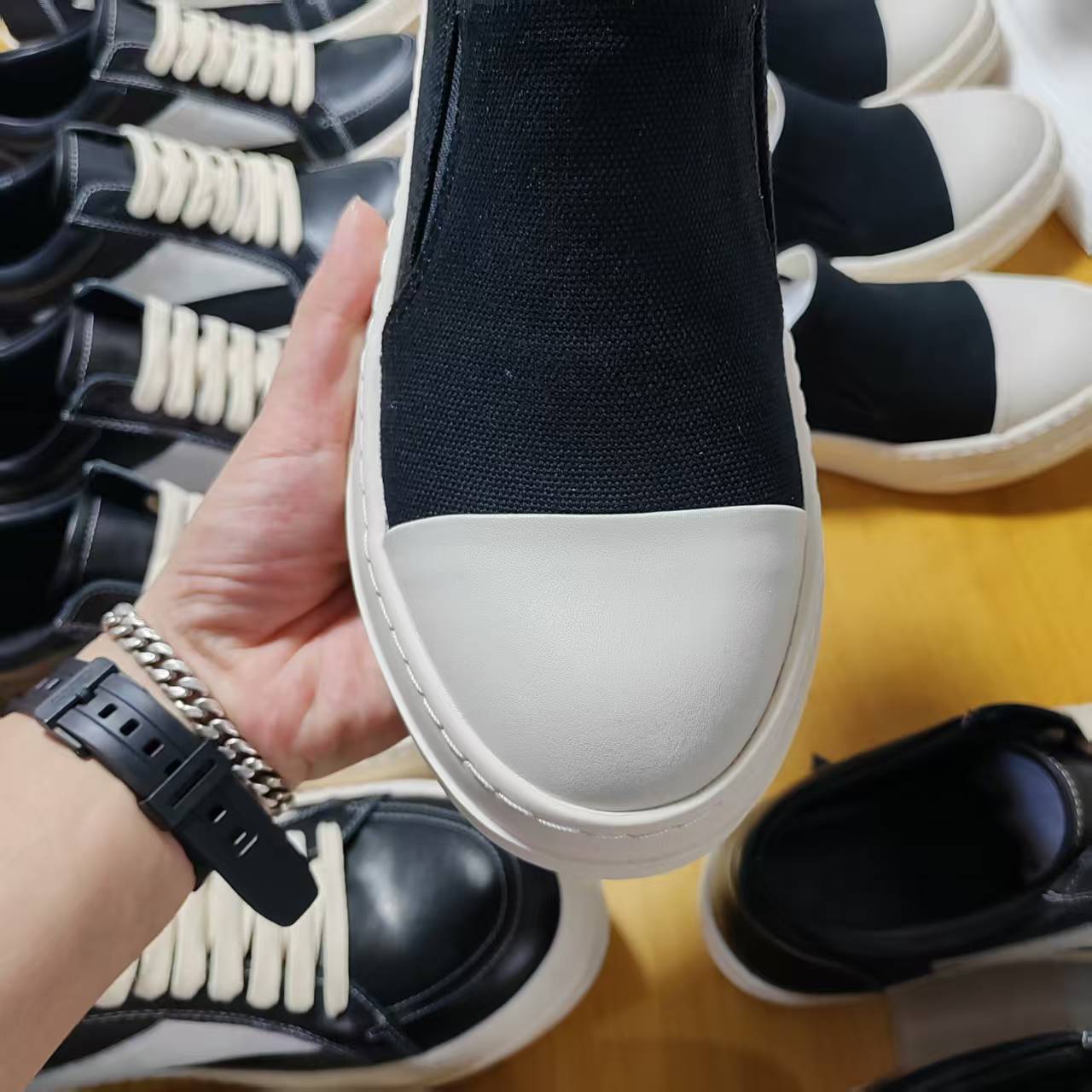Men's One Pedal Fashion Simple Platform Couple Men's Board Shoes
