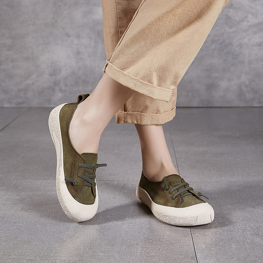 Women's Closed Toe Flat Retro Sports Casual Shoes