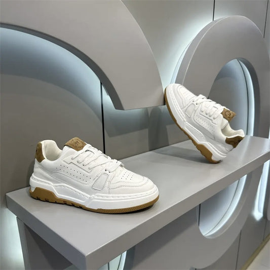 Men's Spring Korean Style Fashionable White Trendy Comfortable Breathable Men's Shoes