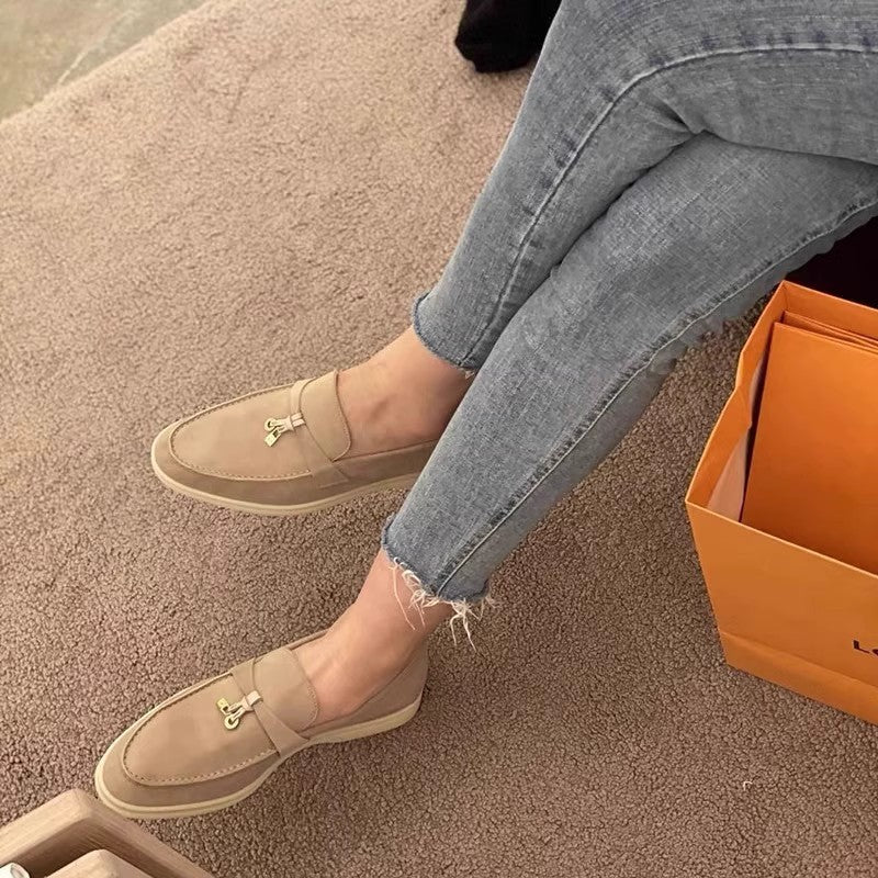 Women's Genuine Flat Bottom England Style Comfortable Women's Casual Shoes