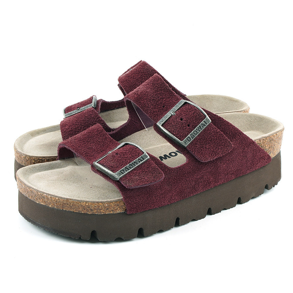 Women's Outside The Island Thick-soled Increased Summer Slippers