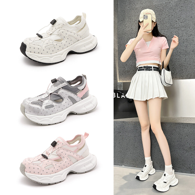 Women's Thick Bottom Breathable Dad Summer Lightweight Women's Sports Shoes