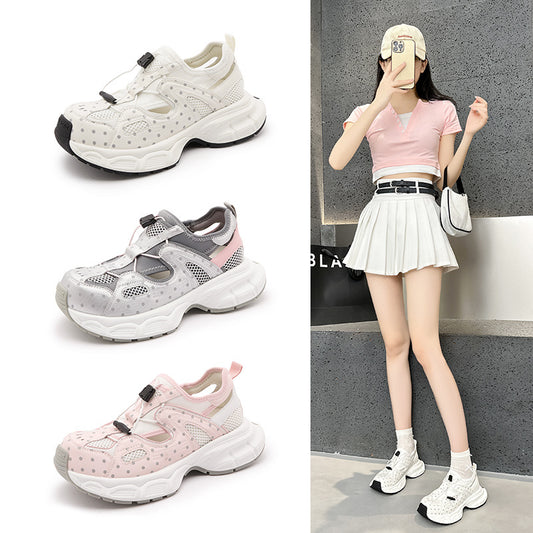 Women's Thick Bottom Breathable Dad Summer Lightweight Women's Sports Shoes