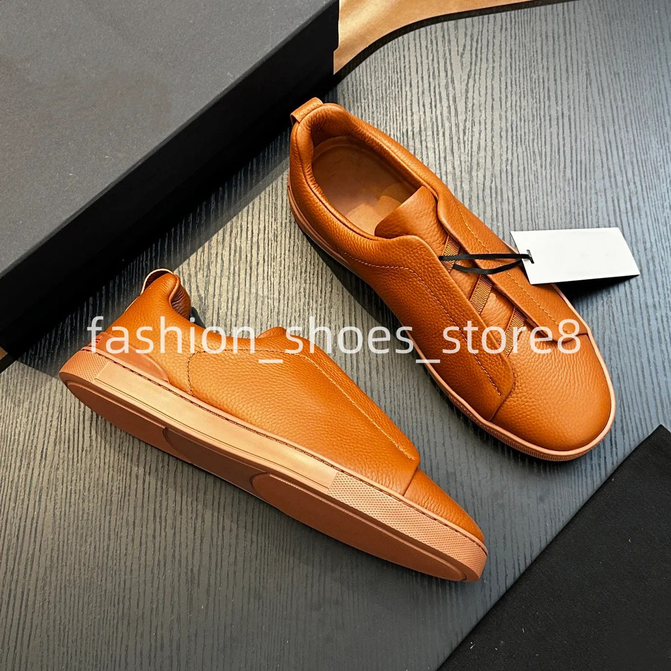 Men's Slip-on Cross Elastic Band Flat Lightweight Comfortable Men's Board Shoes