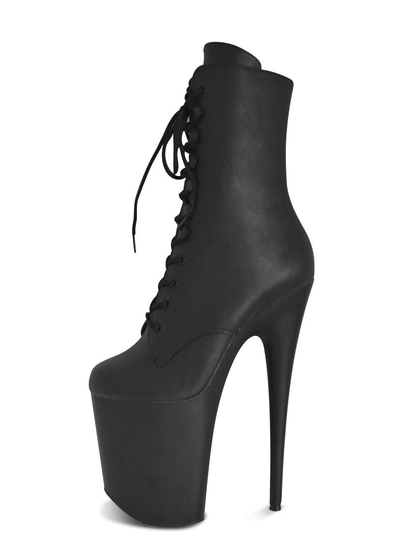Patent Glossy Sexy Nightclub Performance Pole Dance Model Catwalk Women's Leather Boots