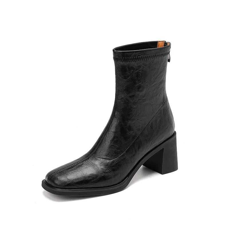 Mute Bottom Ankle Commuter High Stretch Thin Soft System Heels