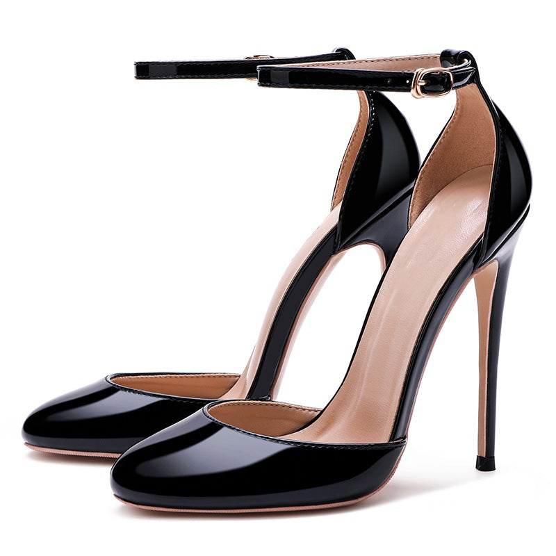 Comfortable Round Toe Stiletto Hollow Closed High Heeled Sandals