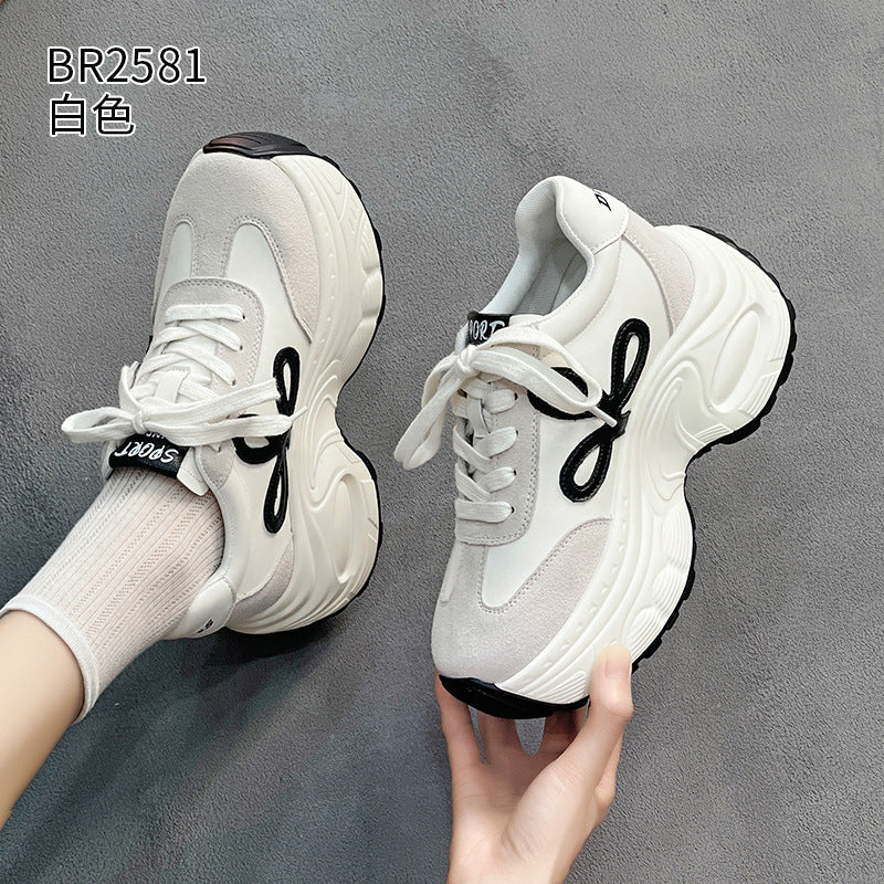 Women's Dad Autumn Genuine Thick-soled Small Fashionable Casual Shoes