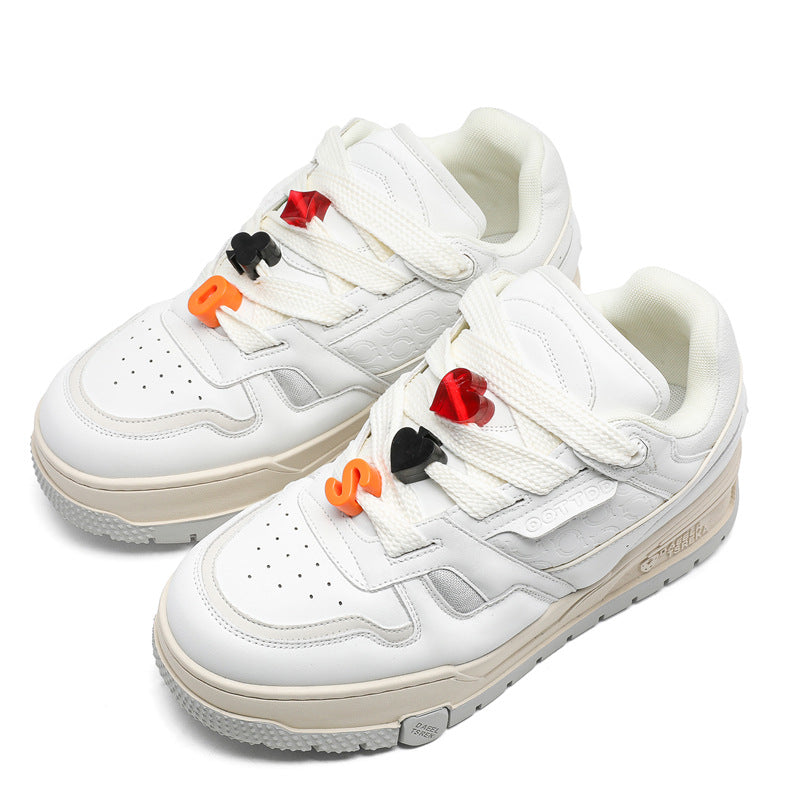 Lucky Pang Ding Dice Platform Bread Men's Board Shoes