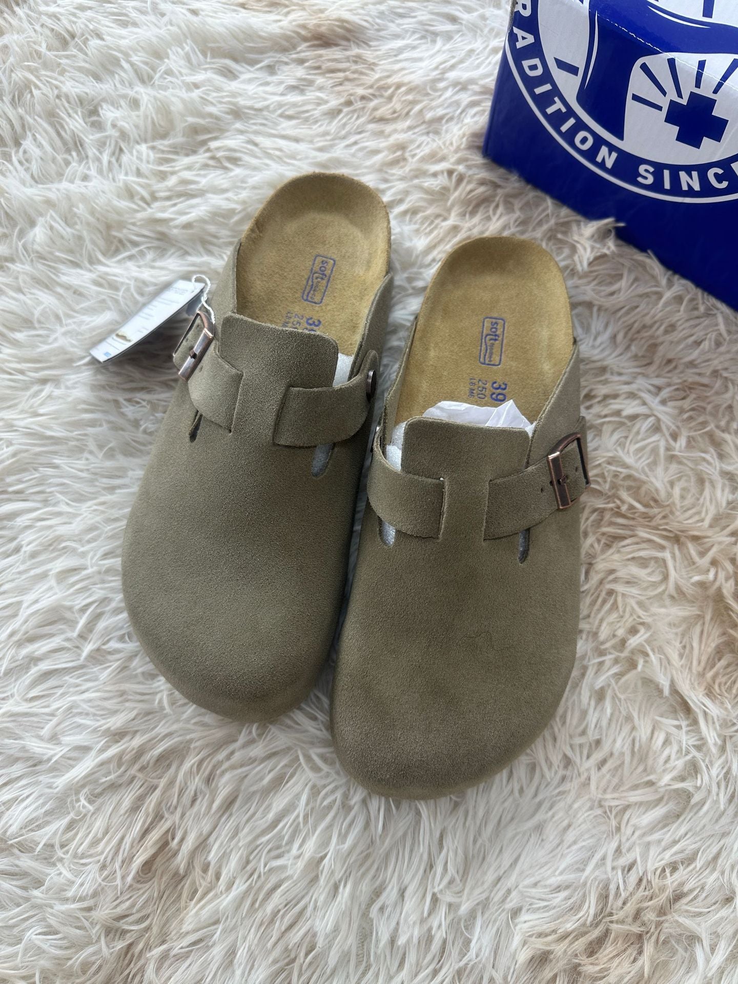 Women's & Men's Half Toe Cap Cork Sole Genuine Thick Slippers