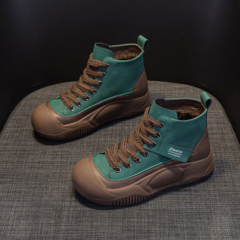 Women's Martin Autumn Platform Elevator Ankle Retro Casual Shoes
