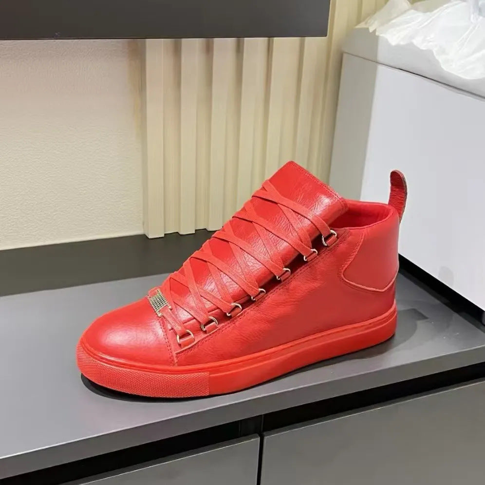 Thick Bottom Height Increasing Color Matching Men's Casual Shoes
