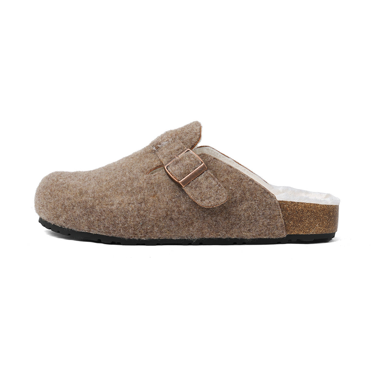 Women's Half Flat Toe Box Fluffy Outer Women's Shoes