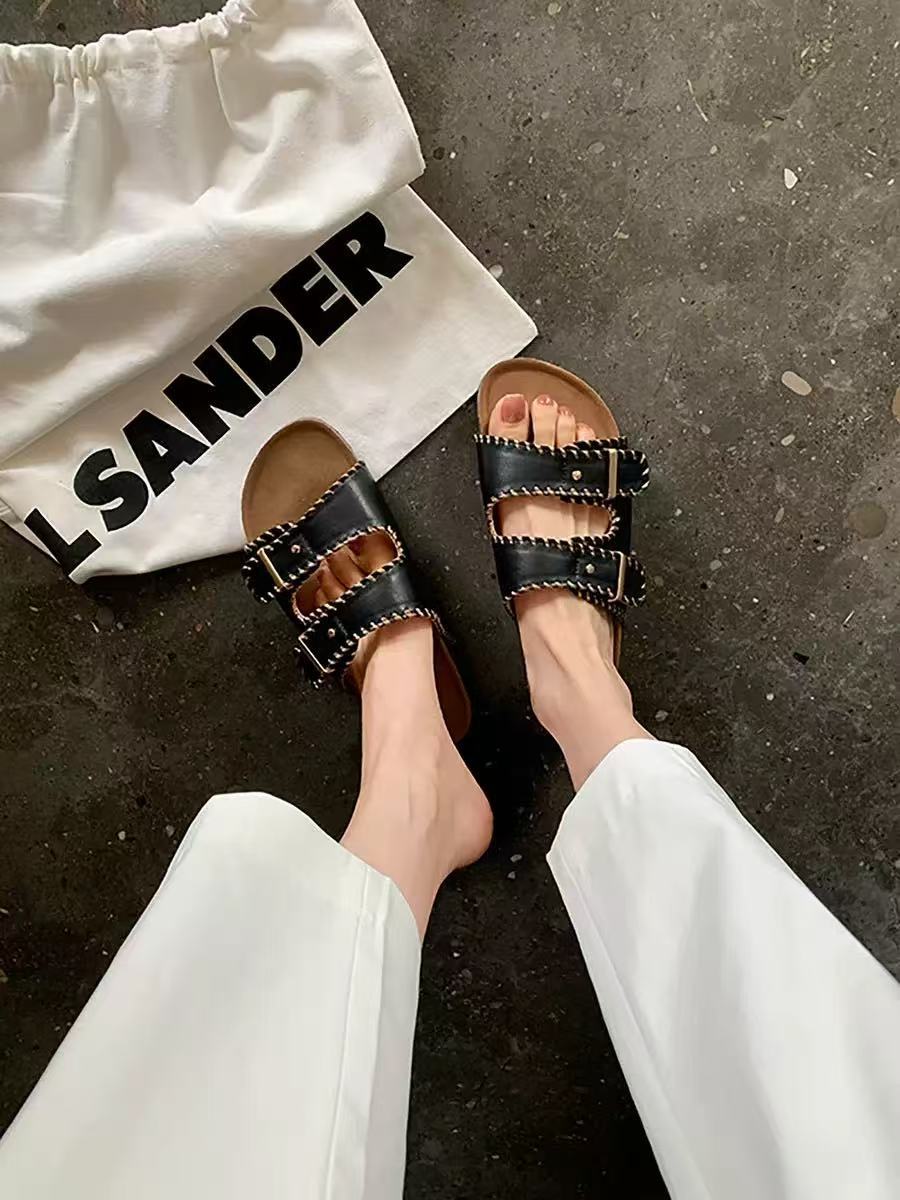 Women's Su Philadelphia Old Street Vintage Buckle Thick Bottom Beach Sandals