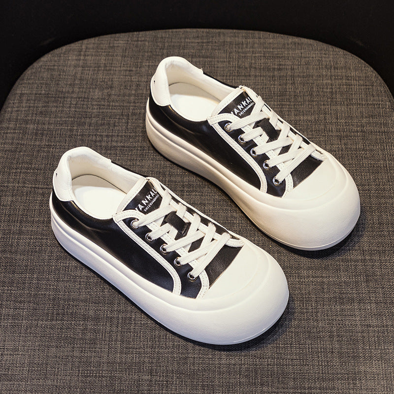 Women's Fashion Round Head Thick Bottom Height Increasing Insole Bread Sports Women's Casual Shoes