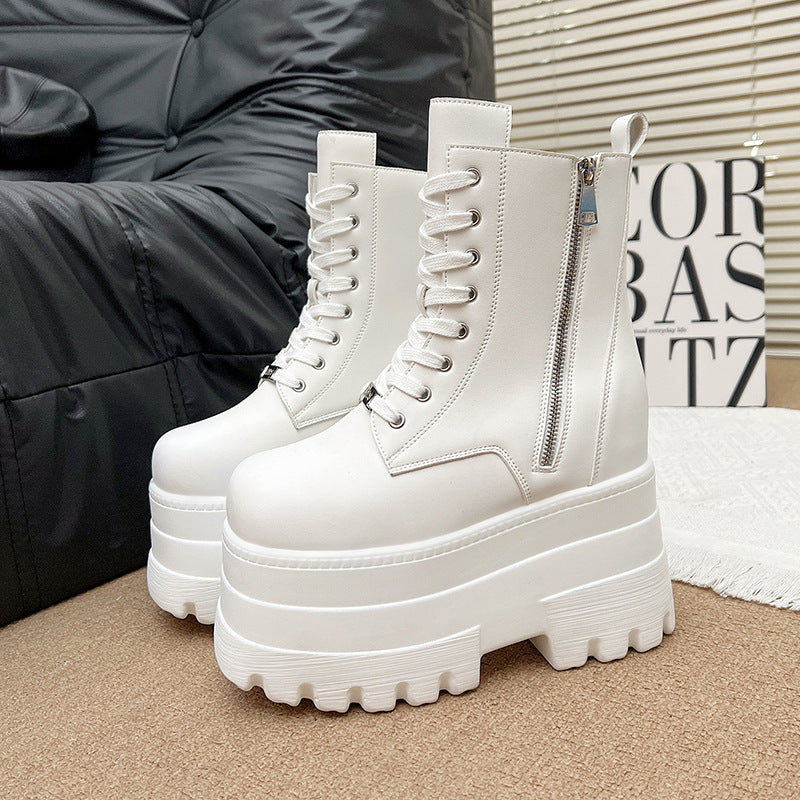 Platform Small British Style Thick Bottom Short Boots