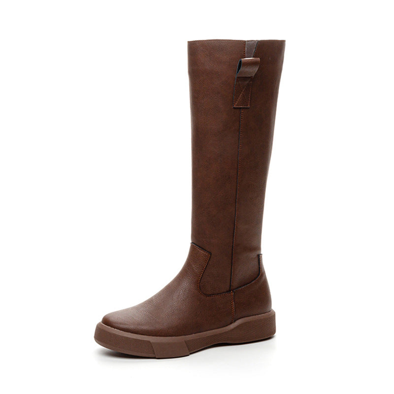 Women's Platform Flat Side Zipper Female Fashion Boots