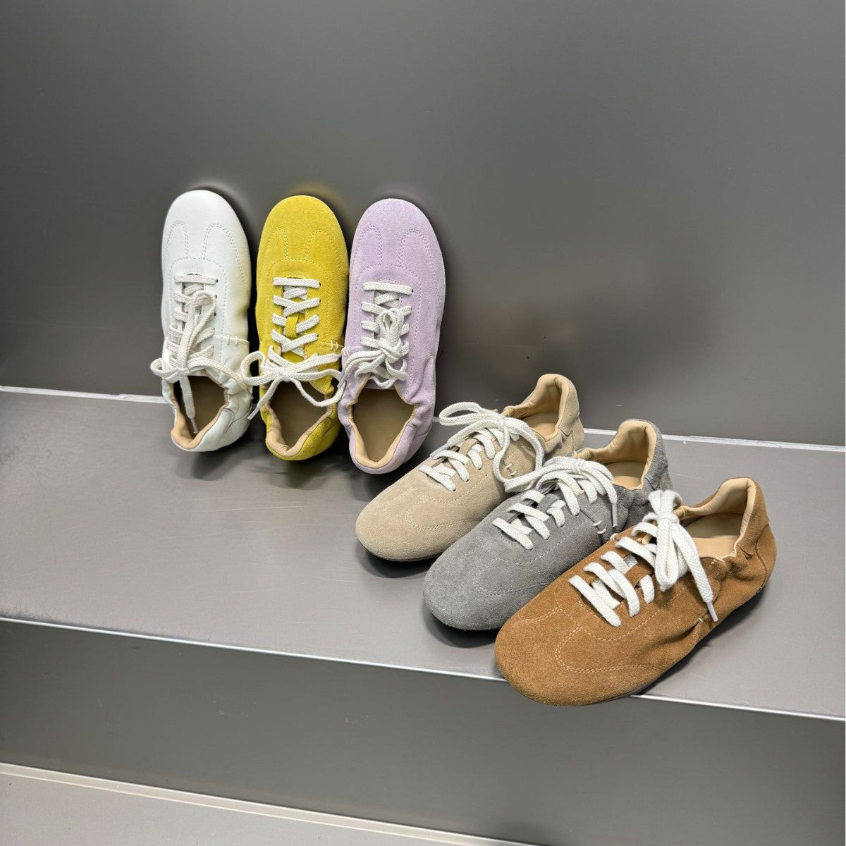 Women's Retro Loose Pleated German Training Thin Low Comfortable Women's Sports Shoes