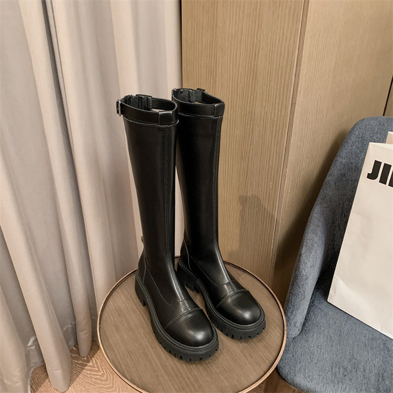 Female Slimming Tall Knight Thick Bottom Boots