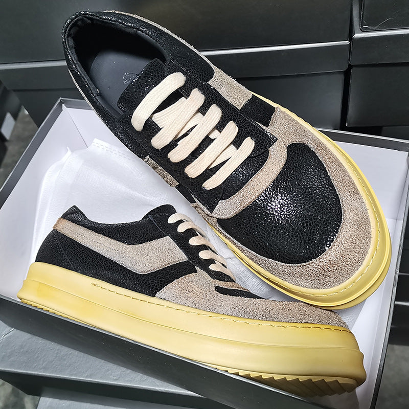 Men's Version Retro Distressed Big Hook Stitching Sneakers