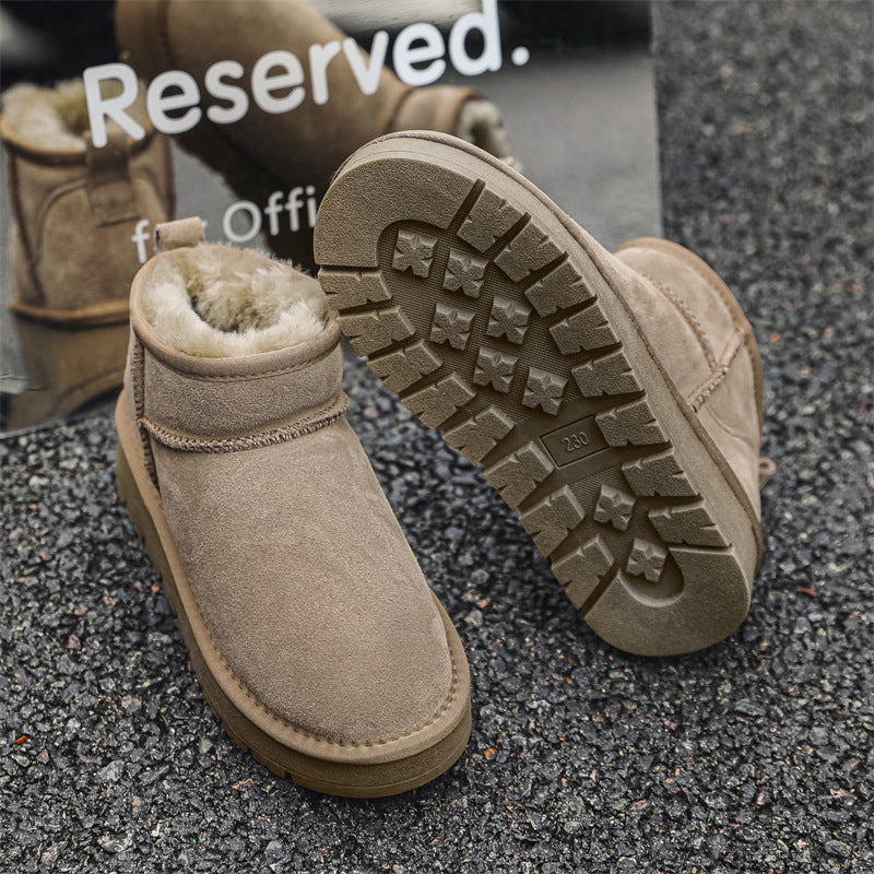 Women's Winter Thick-soled Sheepskin Fur Fleece Lined Snow Boots