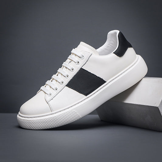 Men's Cowhide European Goods Versatile Breathable Soft Sneakers