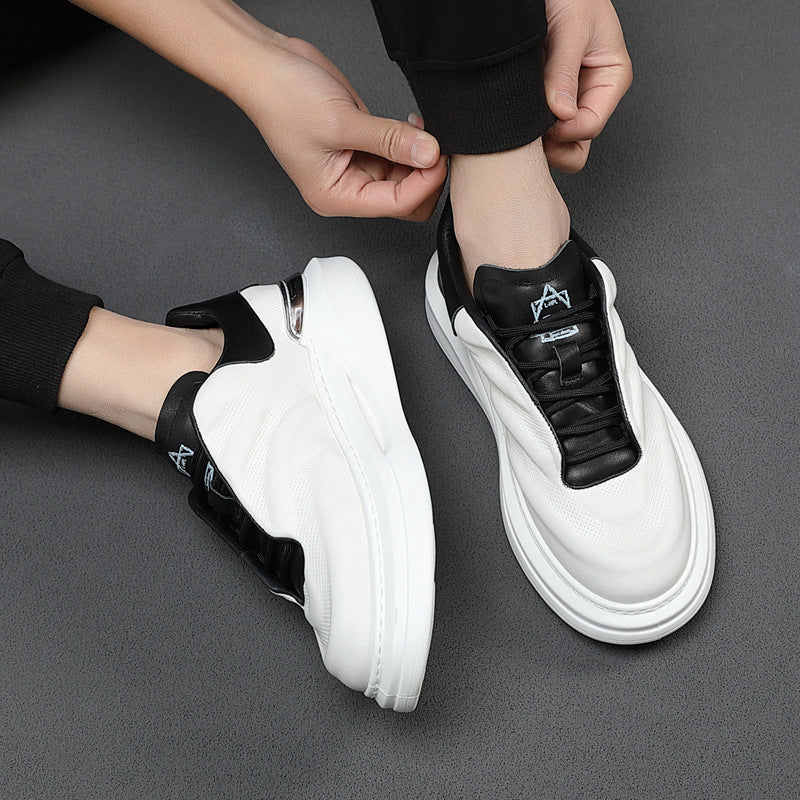 Men's White Springtide Flow Platform Mcqueen Men's Board Shoes
