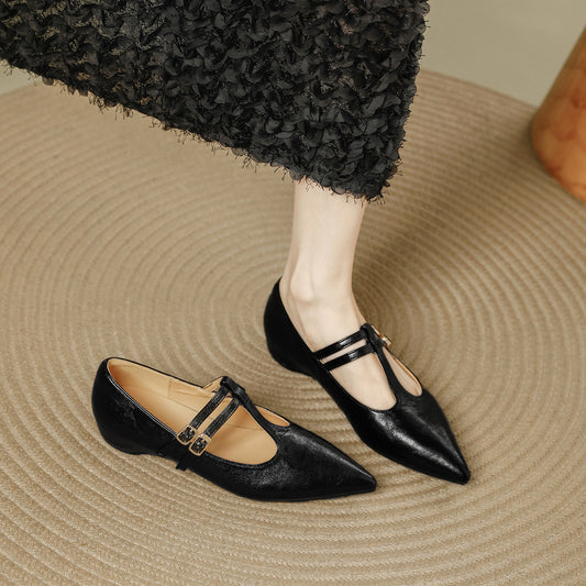 Women's Style Low-cut High Height Increasing Insole Wedge Pointed Toe Temperament Women's Fashion Shoes