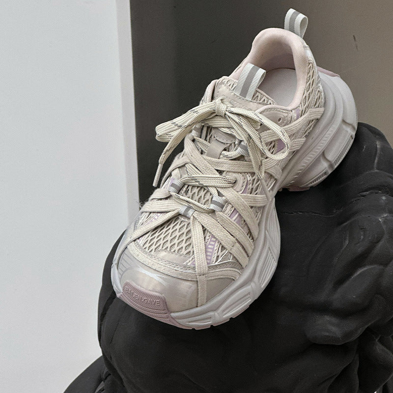 Women's Paris Spider Web Big Head Dad Spring Sneakers