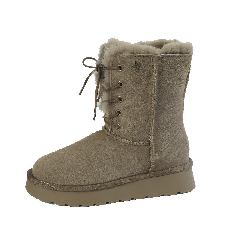 Women's Winter Goddess Fur Plus Veet Thickened Warm Snow Boots