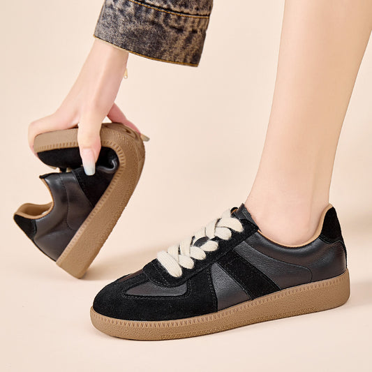 First Layer Cowhide Sheepskin Inner Fashion Casual Shoes