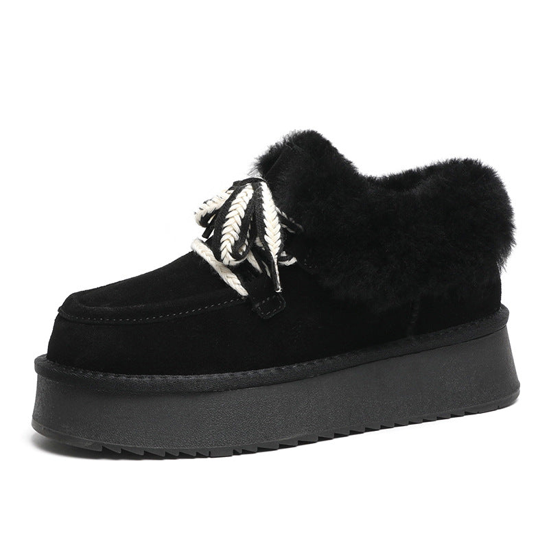 Women's Genuine Thick-soled Fur Integrated Winter Warm Boots