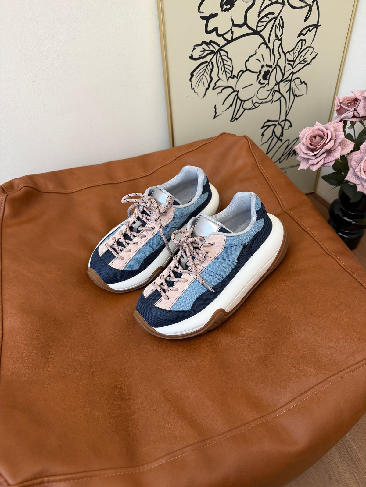 Women's Color Matching Design Sense Small Dad Spring Height Women's Casual Shoes